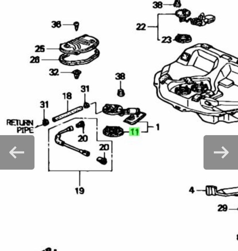 Honda fuel pump gasket packing base, Ek/Eg/DC, Car Accessories