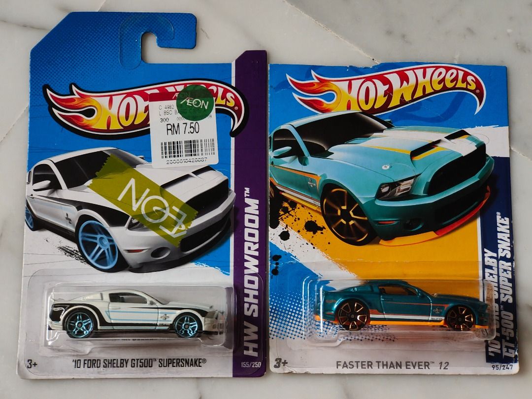 Hot Wheels 2010 Ford Shelby GT500 Super Snake lot of 2 mainline (consider  as loose cars)