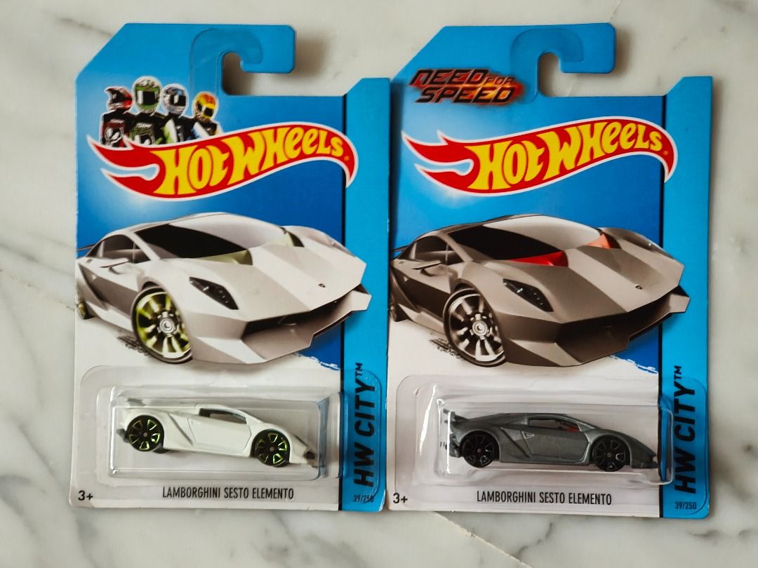 Hot Wheels Lamborghini Sesto Elemento mainline lot of 2 first editions  2014, Hobbies & Toys, Toys & Games on Carousell