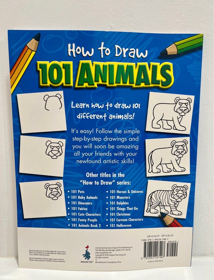 How to Draw Books. 101 Ways to Draw Animals. Simple Step-by-Step