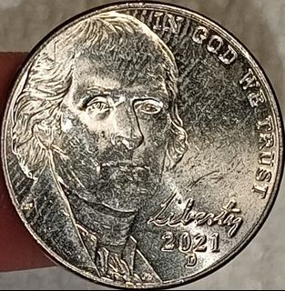 Jefferson Nickel 2021 D.