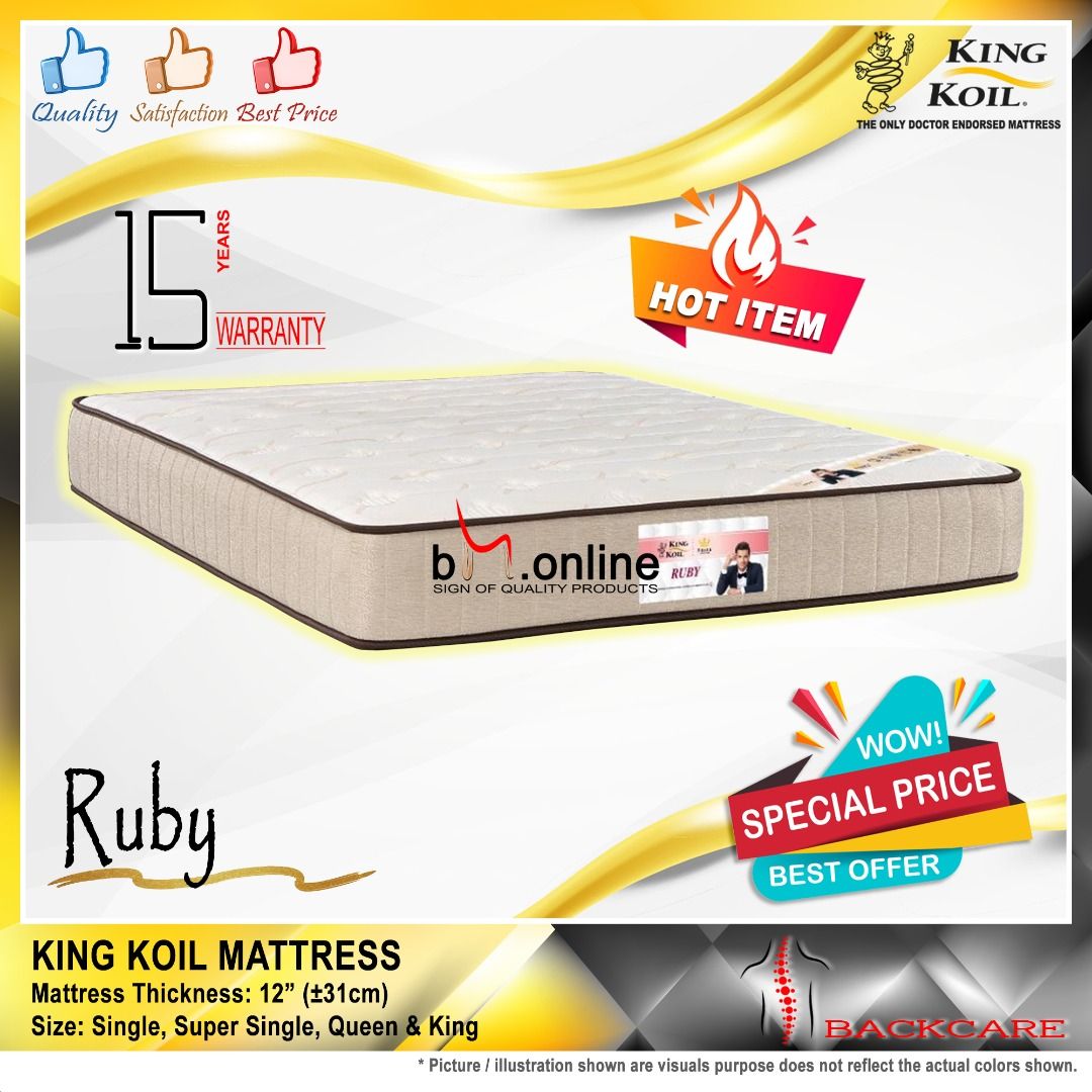 KING KOIL PRINCE COLLECTION RUBY 12