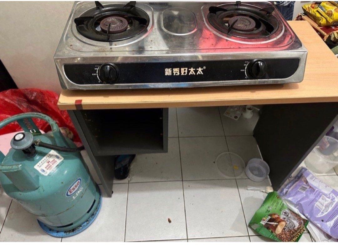Kitchen Gas stove drawer gas stove n cylinder full set 125, TV