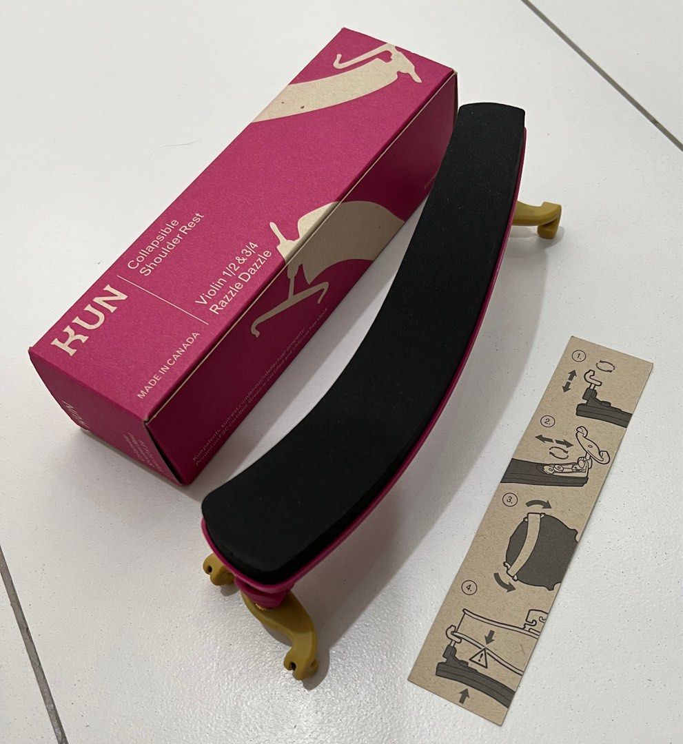 KUN Collapsible Violin Shoulder Rest (1/2 to 3/4), Hobbies & Toys