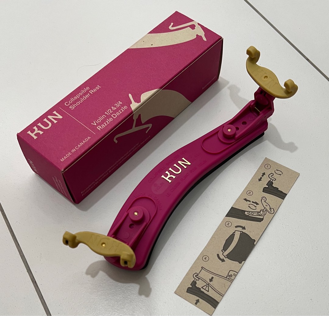 KUN Collapsible Violin Shoulder Rest (1/2 to 3/4), Hobbies & Toys