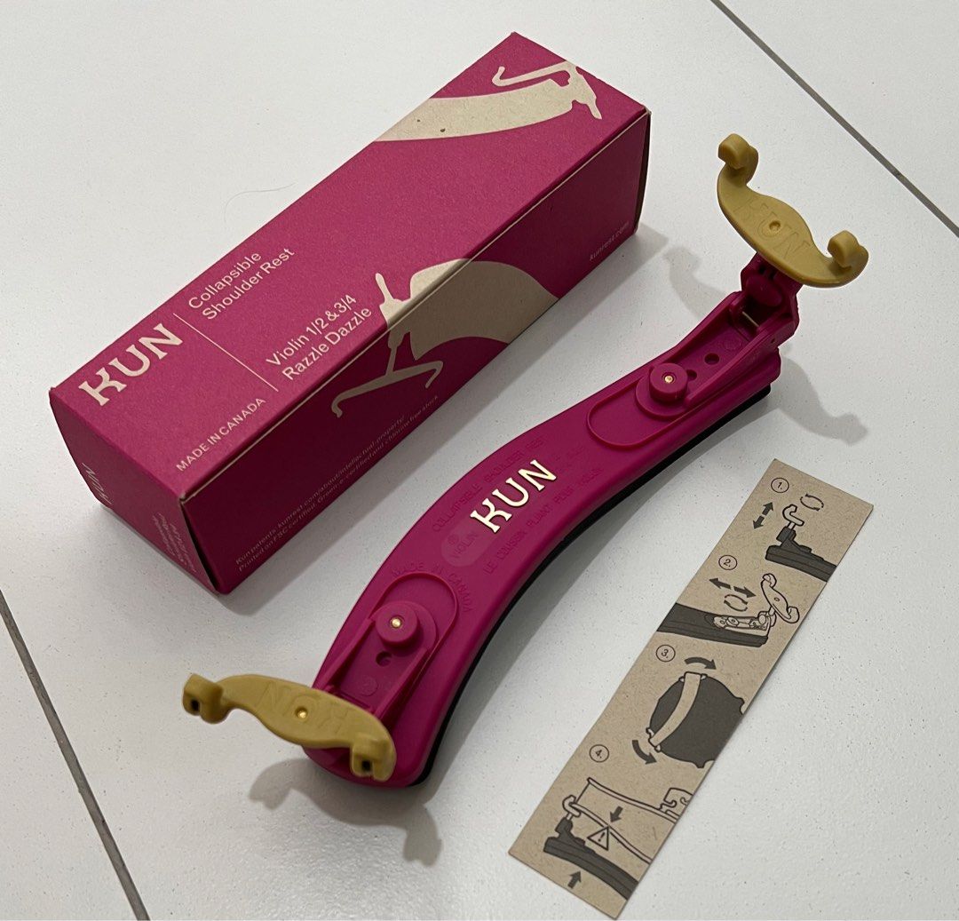 KUN Collapsible Violin Shoulder Rest (1/2 to 3/4), Hobbies & Toys