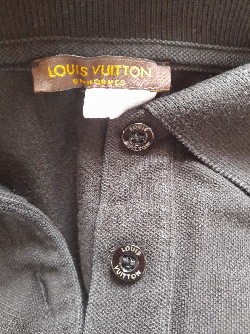 Louis Vuitton Mens Limited Polo Shirt Grey Striped 100% Authentic Size  Medium M