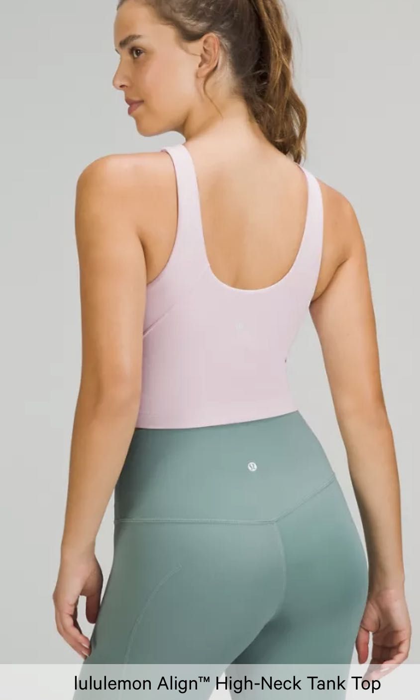 lululemon white align tank size 0, Women's Fashion, Activewear on Carousell