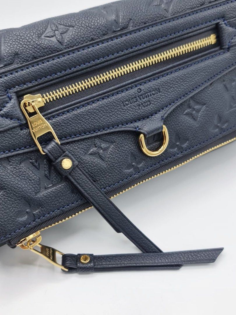Louis Vuitton Bleu Infini Monogram Empreinte Leather Petillante Clutch