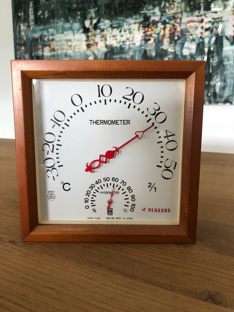 Thermometer & Hygrometer Vintage (Made In Japan), Hobbies & Toys