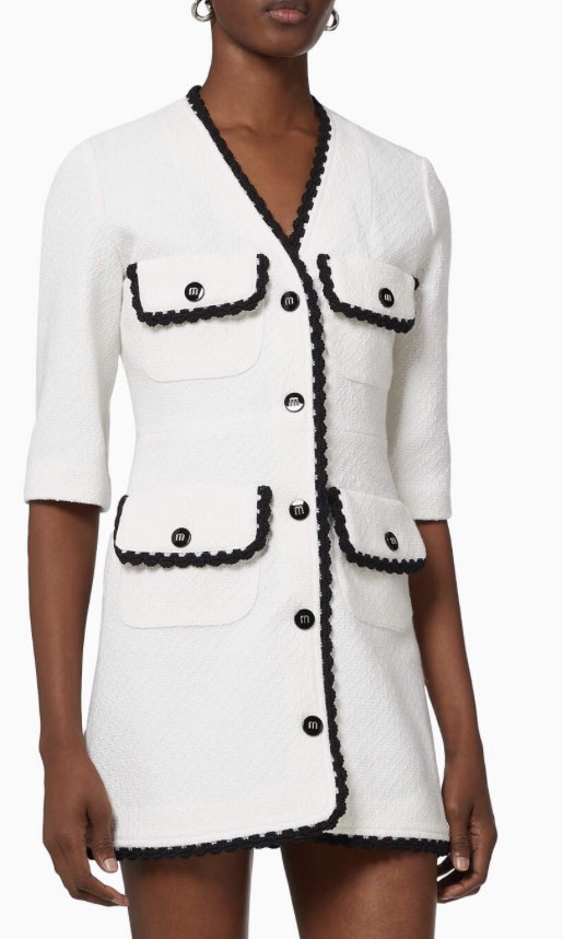 MAJE Contrasting Trim Tweed Dress Women s Fashion Dresses Sets Dresses on Carousell