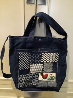 Mangkok ayam denim sling bag