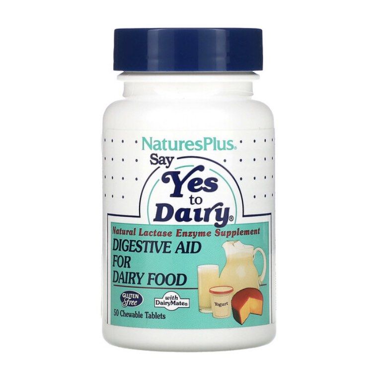 NaturesPlus Say Yes to Dairy Digestive Aid For Dairy Food 50 Chewable