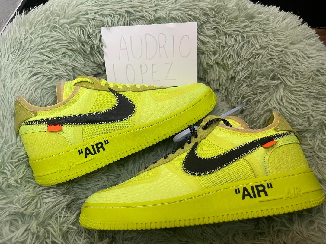 Nike AF1 Off-White Volt, Men's Fashion, Footwear, Sneakers on Carousell