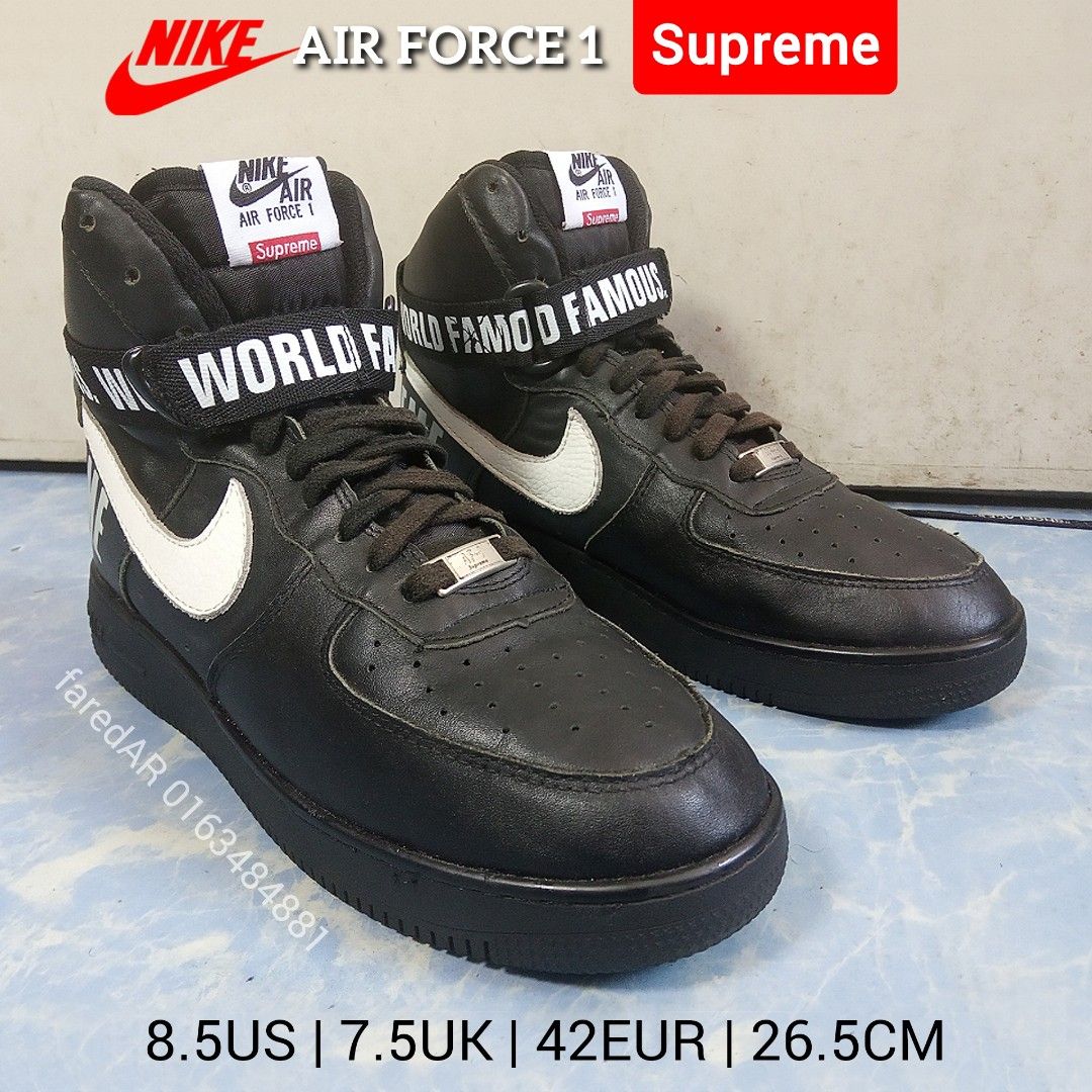 Nike AF1 Supreme High - Air Force 1, Men's Fashion, Footwear