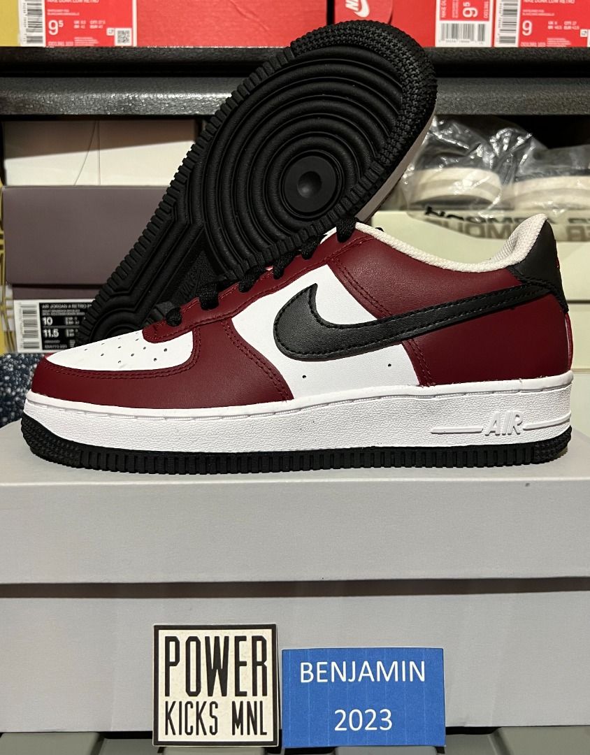 Nike air force 1 lv8 red white black hotsell