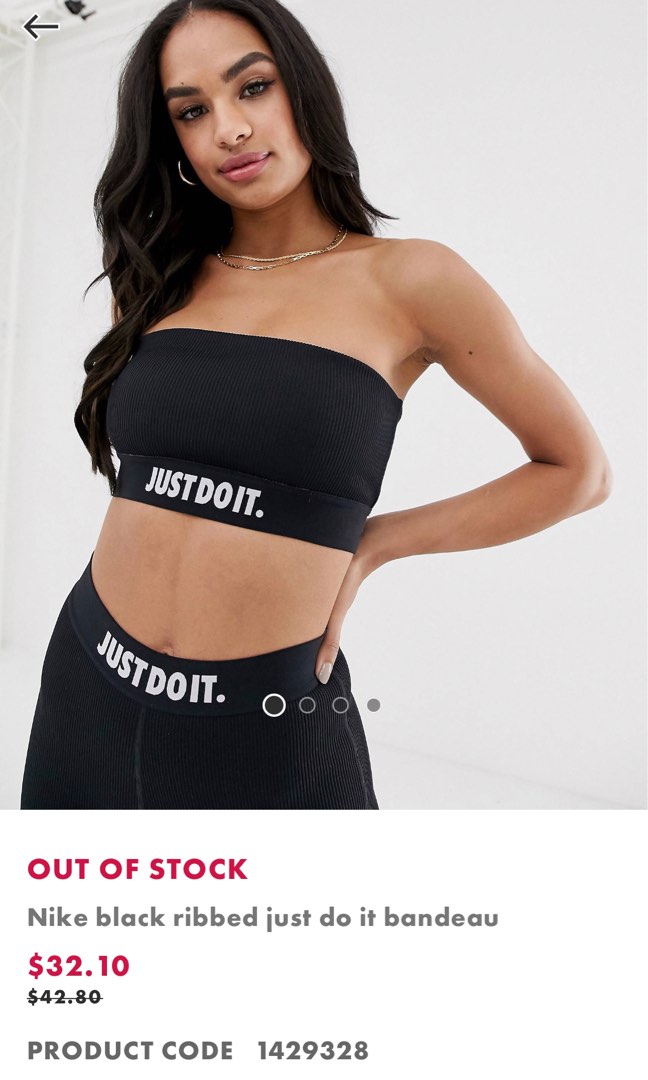NIKE Authentic Ribbed Tube Top Women s Fashion Tops Sleeveless on Carousell