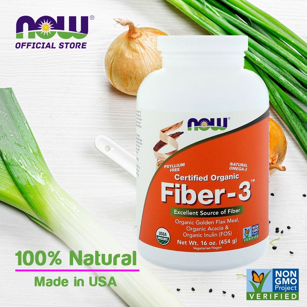 Fibre Alimentaire Now Foods Fiber-3 En Poudre - 454 G, Neuf