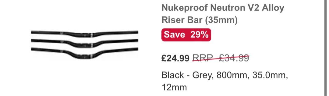 Nukeproof neutron v2 hotsell handlebars