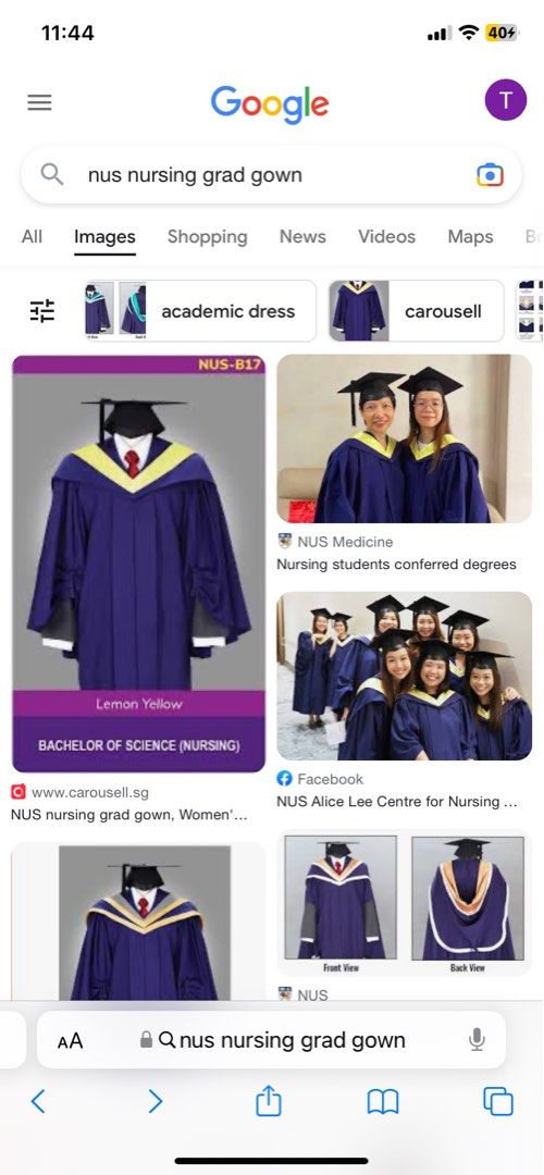 NUS nursing graduation gown set, Women's Fashion, Tops, Other Tops on