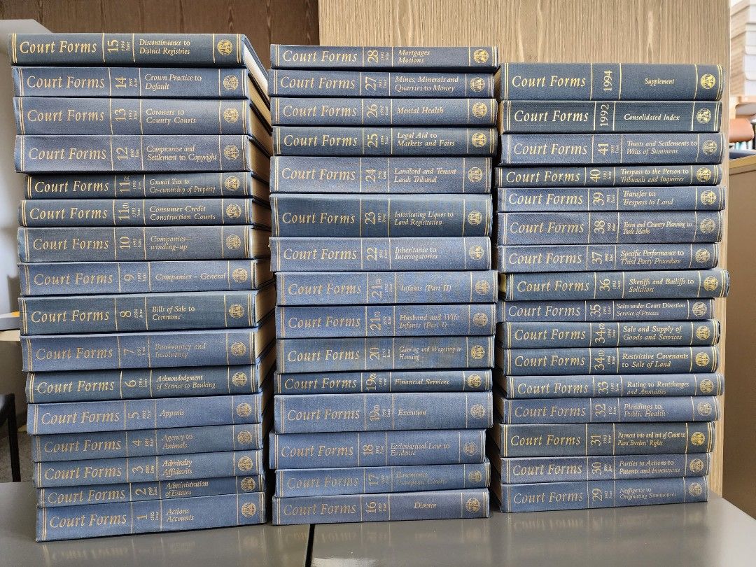 Old set of Atkins Court Forms for sale Hobbies Toys Books