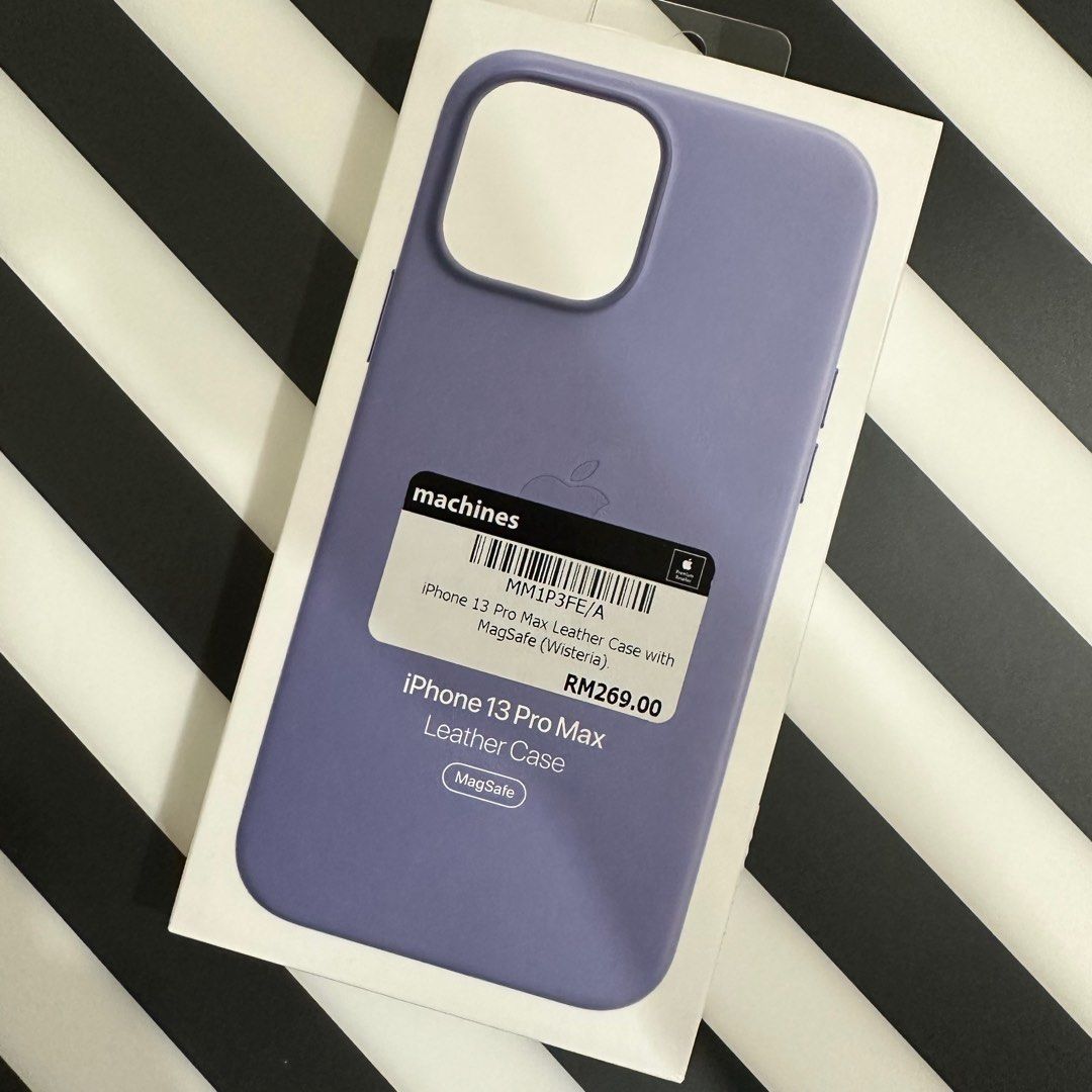 Original Apple Iphone 13 Pro Max Wisteria Leather Case (Purple