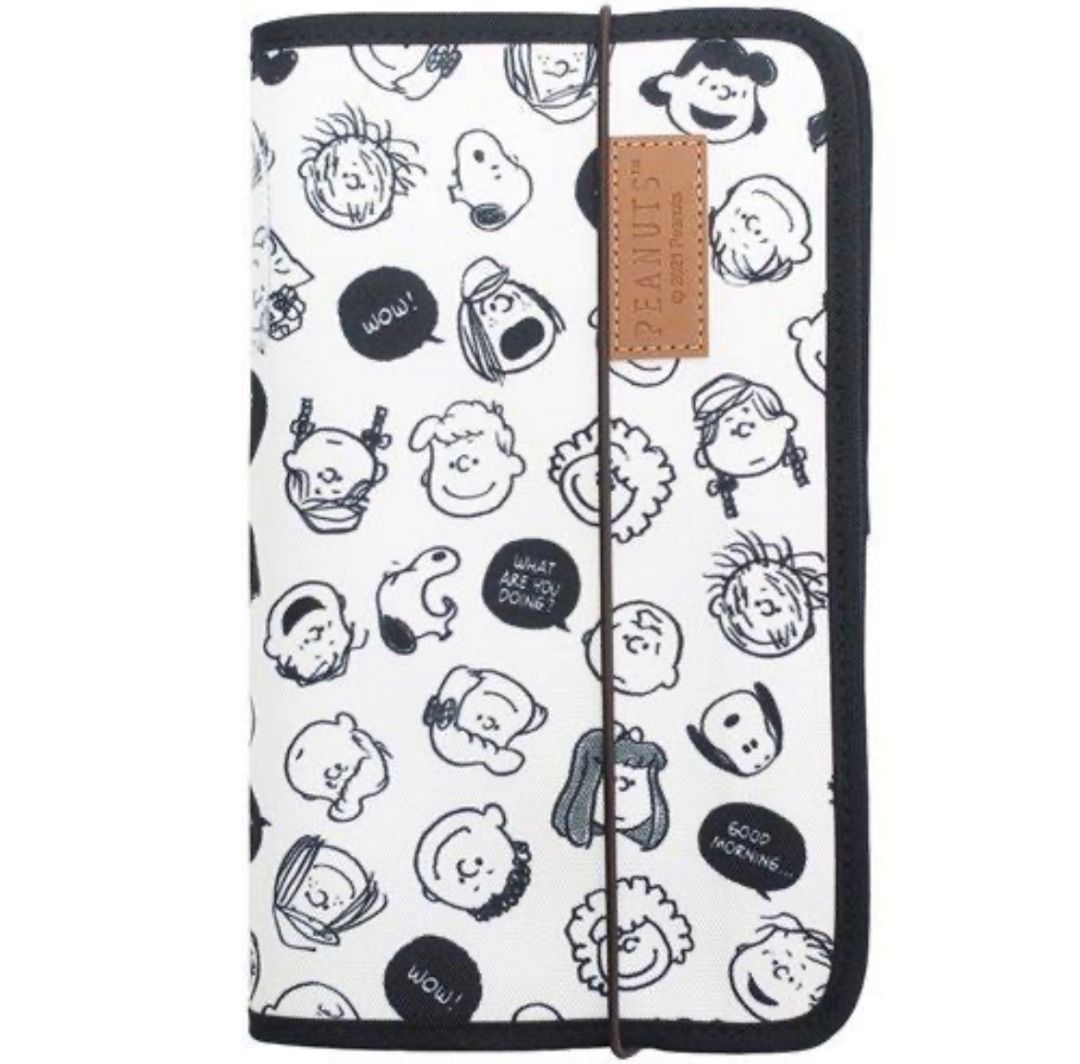 Original Peanuts Snoopy BLACK A6 Small Size Accordion Expandable File Folder Organizer with 7 ...
