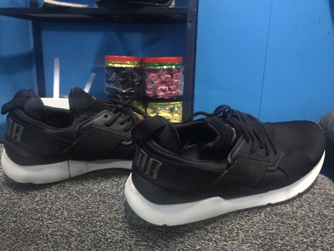 Puma black satin trainers top