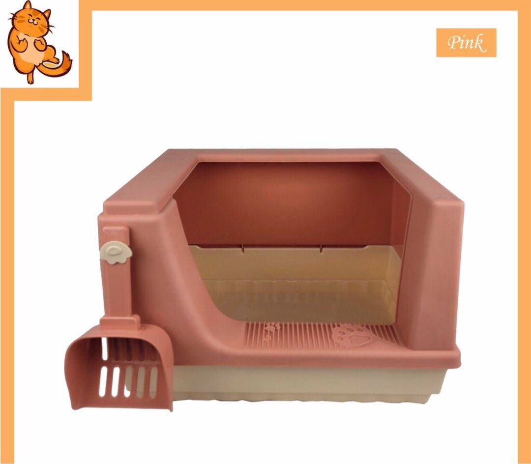 Pink Litter Box, Pet Supplies, Homes & Other Pet Accessories on Carousell