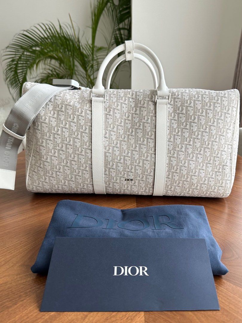 Dior - Dior Lingot 50 Bag Beige and Black Dior Oblique Jacquard - Men