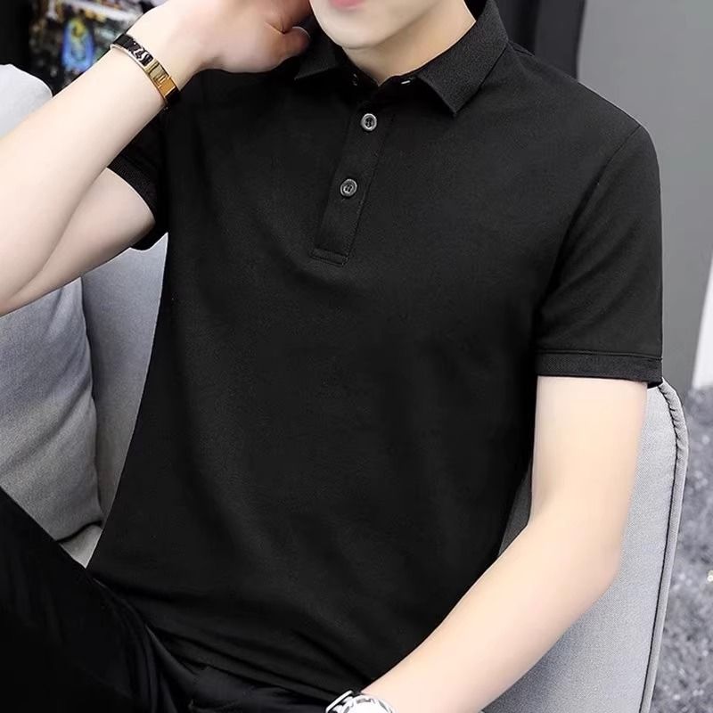 READY STOCK Men Plus Size Casual Polo T Short Sleeve Shirt T