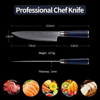 TUO Chef Knife 6 inch - Professional Kitchen Cooking Knife Japanese Gyuto  Knives Vegetable Meat and Fruit - German HC Stainless Steel - Ergonomic