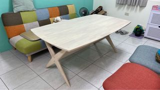 RELAX 實木餐桌 圓滑溫潤 低高度設計 160公分 二手