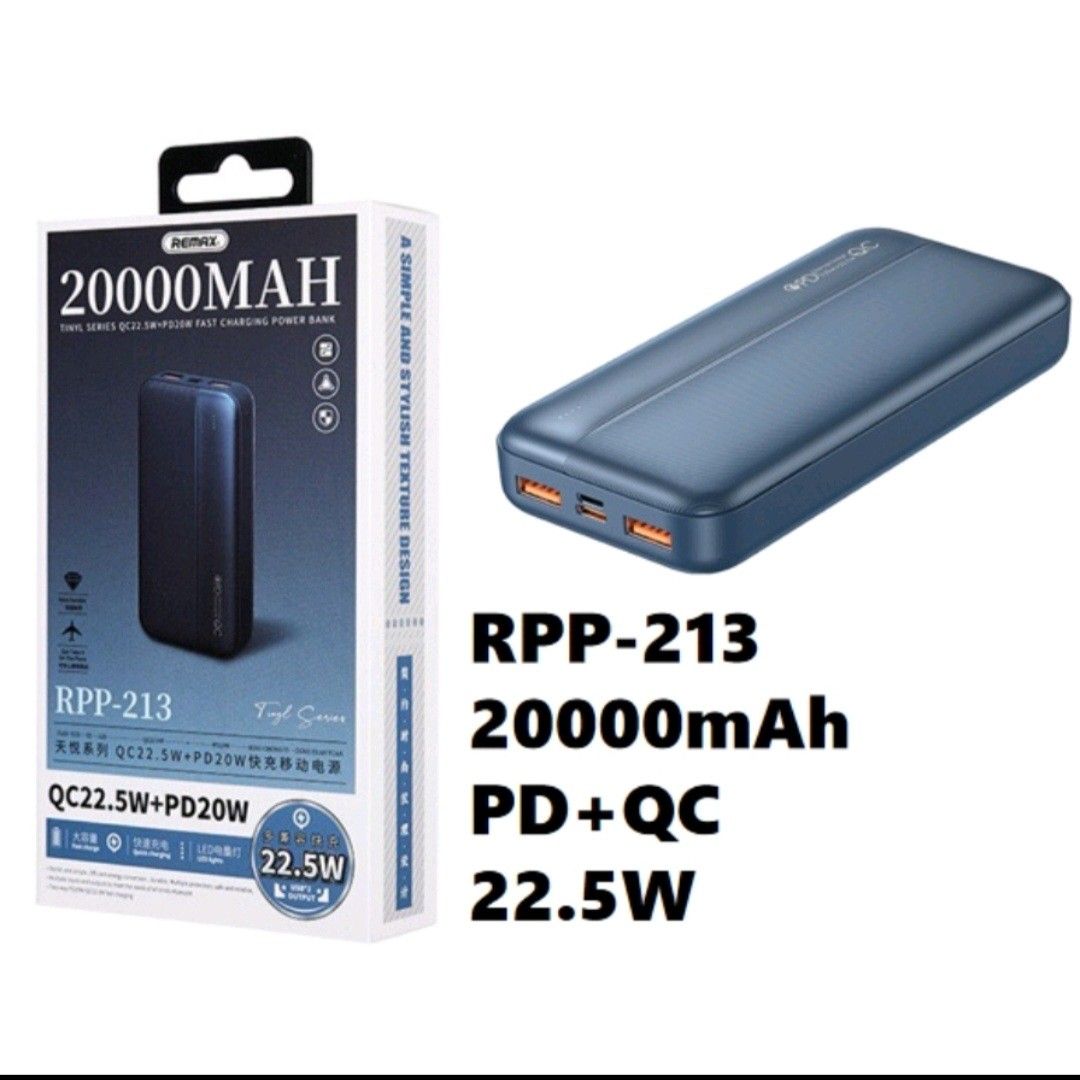 Remax Powerbank 20000mAh, Mobile Phones & Gadgets, Mobile & Gadget ...