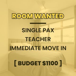 ROOM WANTED by TEACHER with budget around $1100.