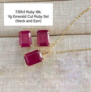 Ruby Earrings and Necklace