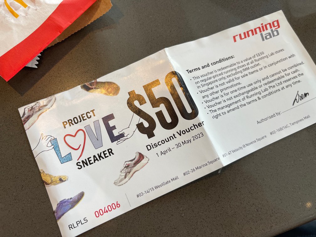 running lab $50 voucher