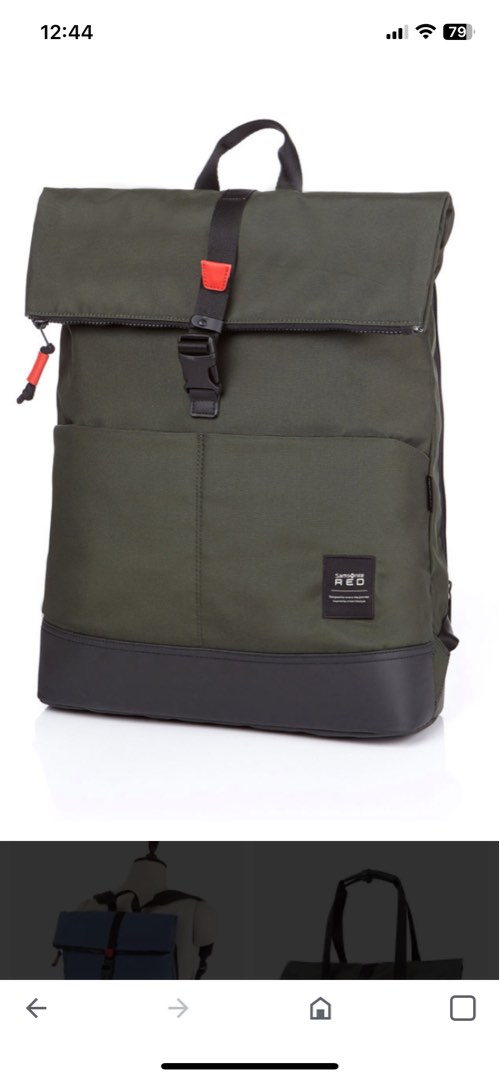 Samsonite Glaehn 2.0 Eco Backpack Khaki, Men's Fashion, Bags, Backpacks