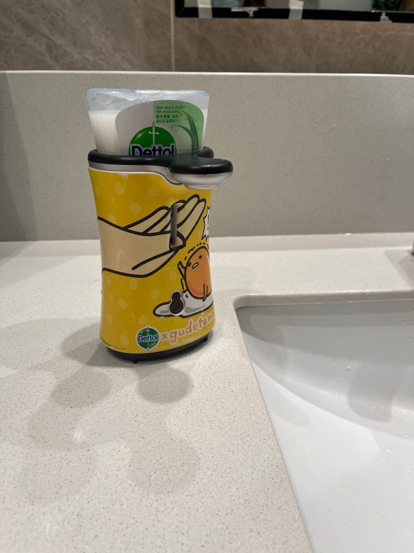 Sanrio Gudetama Dettol Automatic Soap Dispenser, Furniture & Home