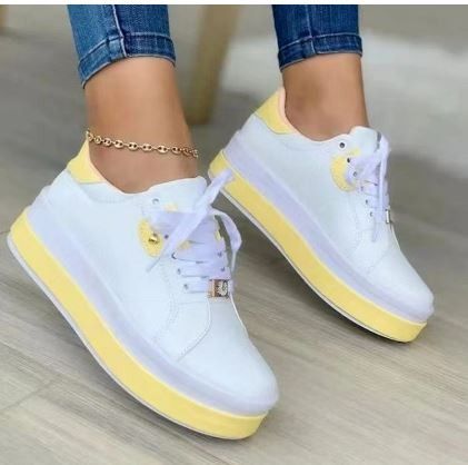 Gold platform hotsell tennis shoes