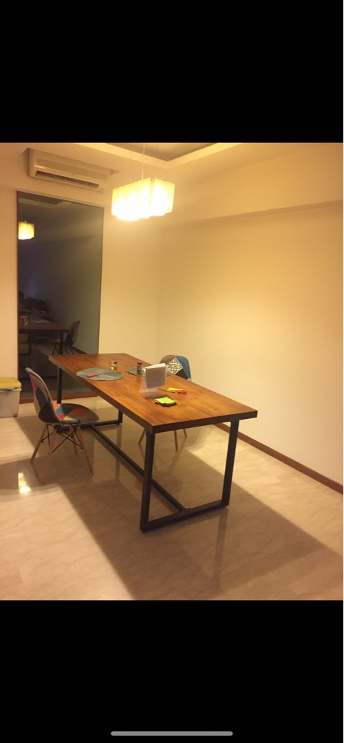 Solid wood table, Furniture & Home Living, Furniture, Tables & Sets on