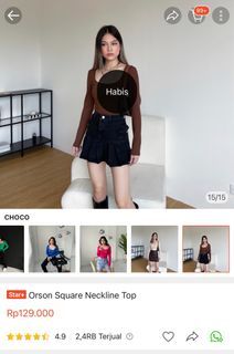 square neckline top
