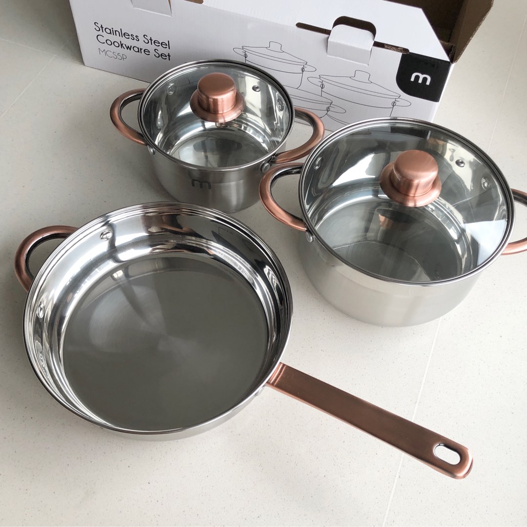 Stainless Steel Cookware Set, Furniture & Home Living, Kitchenware