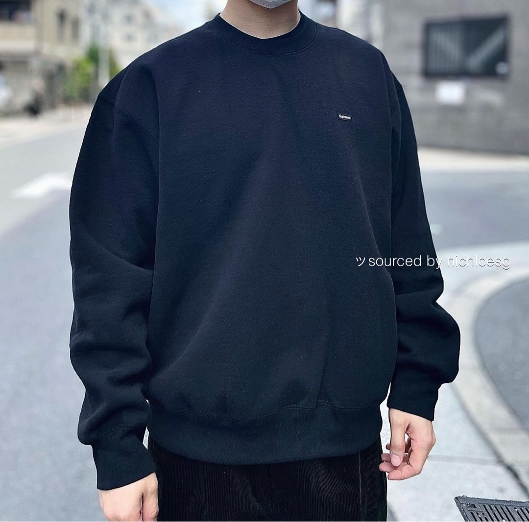 SUPREME SMALL BOX CREWNECK Men s Fashion Tops Sets Hoodies on Carousell