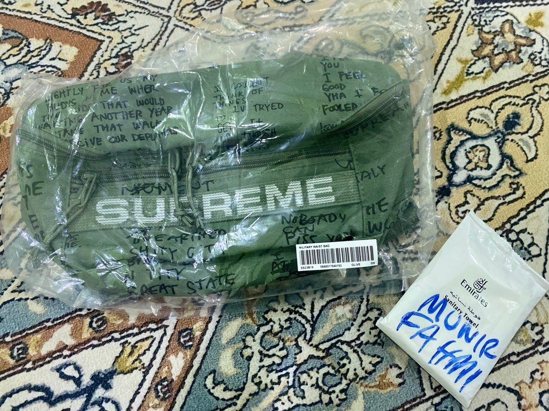 SUPREME WAIST BAG OLIVE BRAND NEW SS23 Men s Fashion Bags Sling