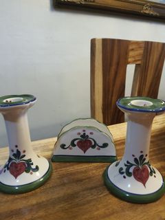 Table Napki n and Candle Holders