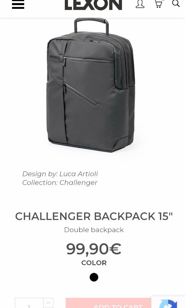 Tas ransel laptop backpack Lexon preloved, Barang Mewah, Tas