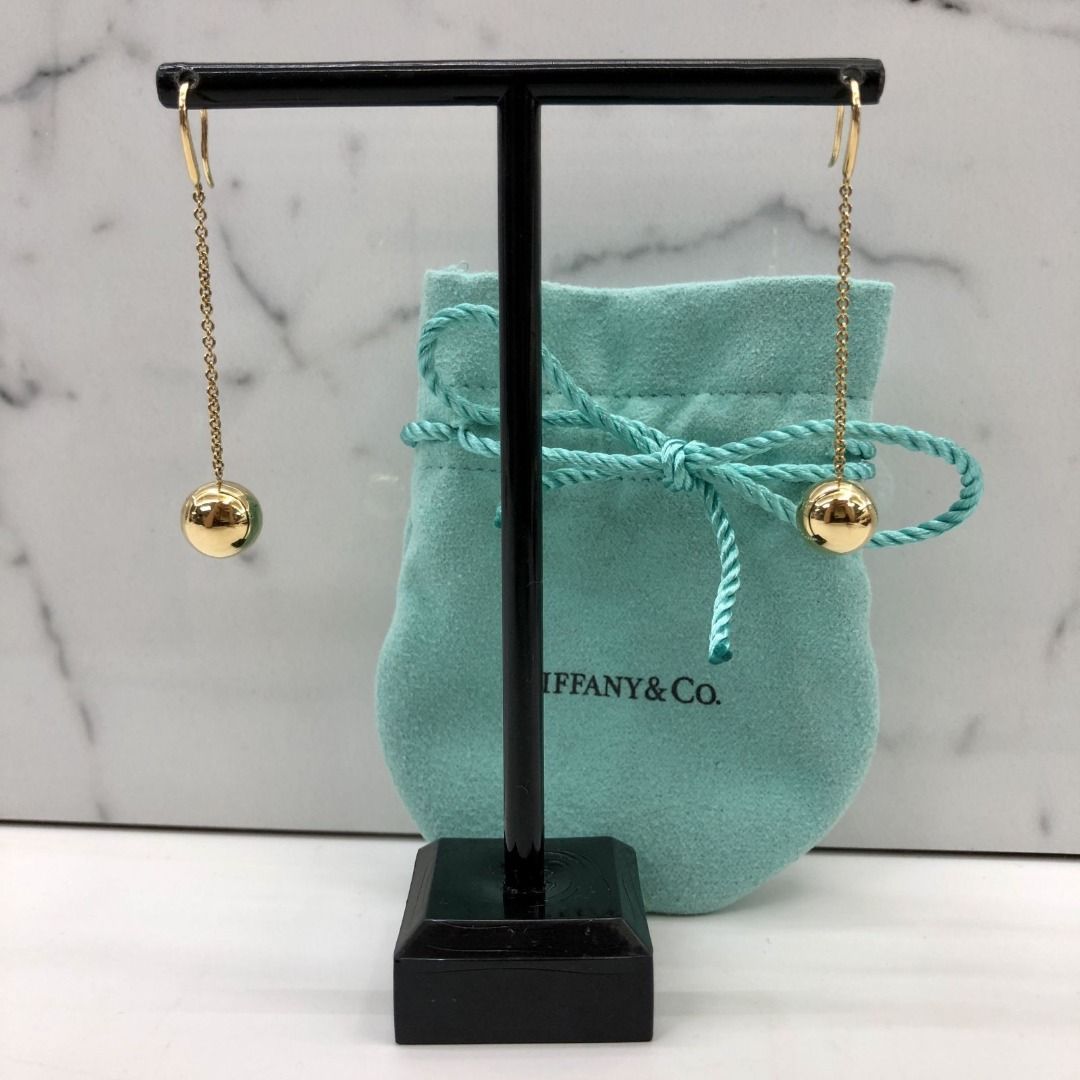TIFFANY CO. AU 750 BALL HOOK 4.66G EARRINGS 237009501 AL