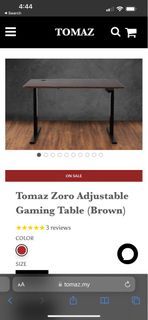 Tomaz Zelos Adjustable Gaming Table (BLACK)