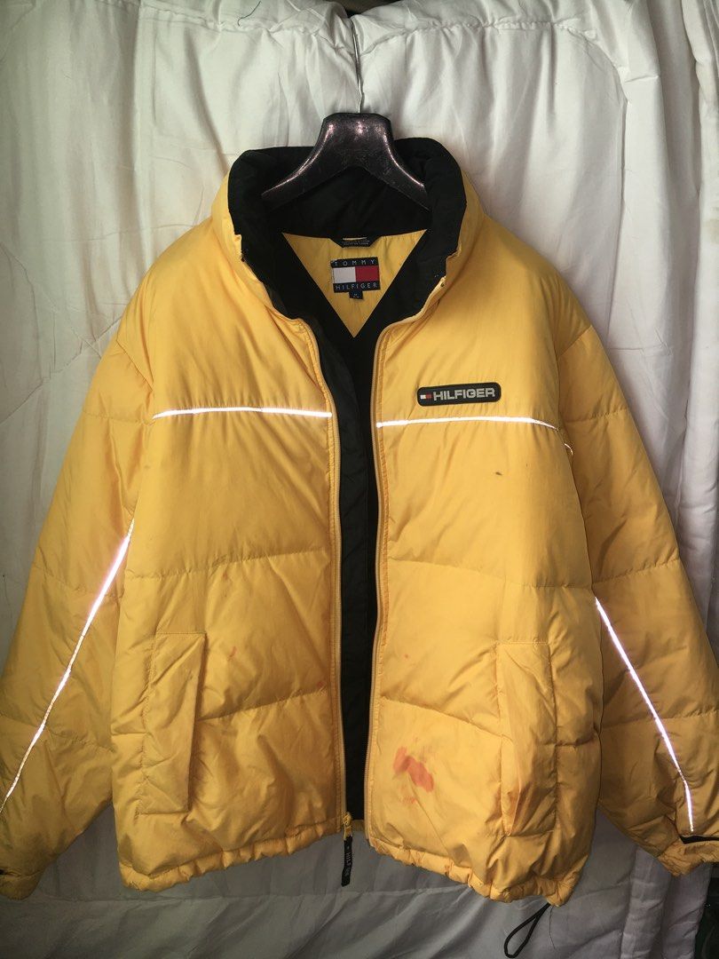 Tommy hilfiger yellow puffer discount jacket